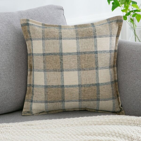 

Plaid Pattern Cushion Cover Without Filler, Multicolor