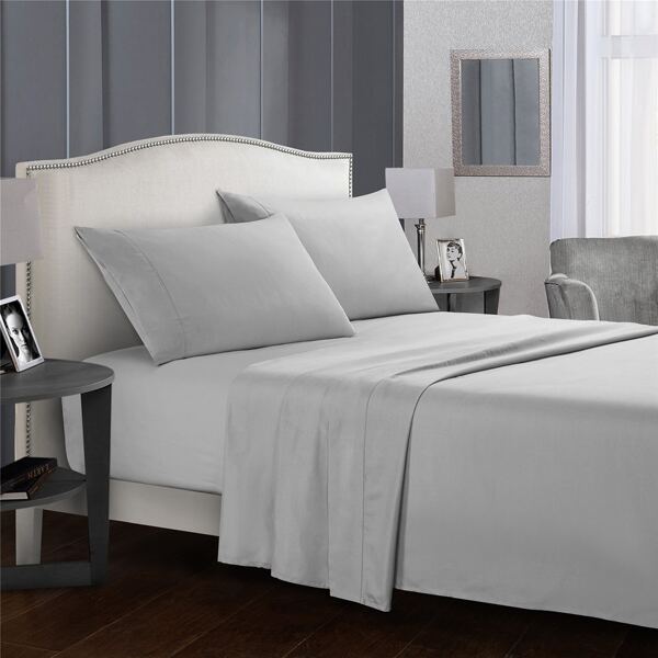 

Solid Color Bedding Set Without Filler, Light grey