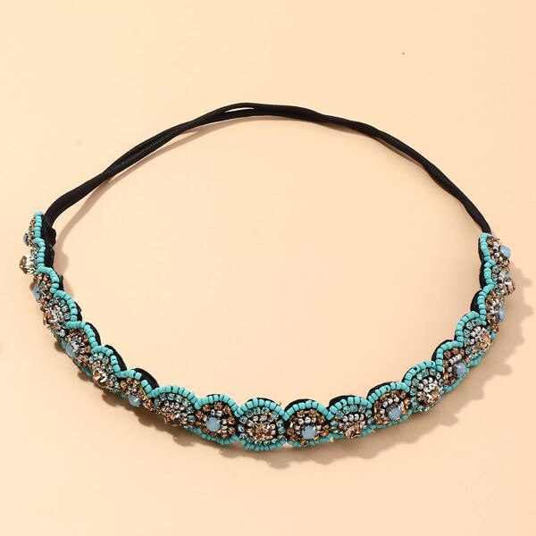 

Bead Decor Headband, Blue