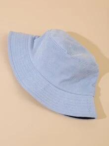 כובע דלי פשוט - כחול בייבי - ראה 3