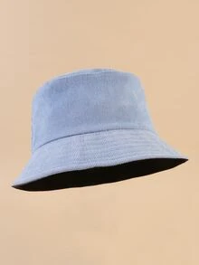 כובע דלי פשוט - כחול בייבי - ראה 4