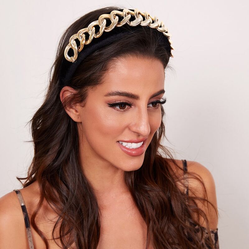 

Chain Decor Hair Hoop, Black