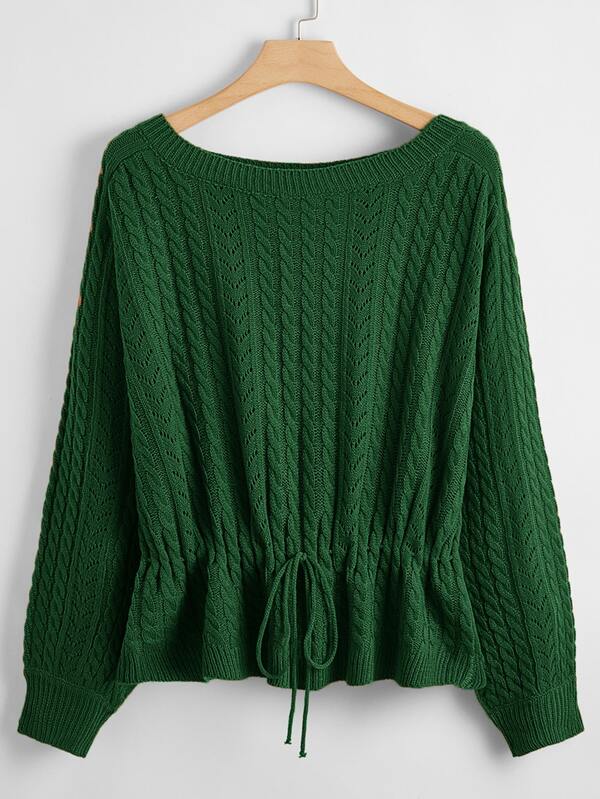 Drawstring waist sweater Outlet