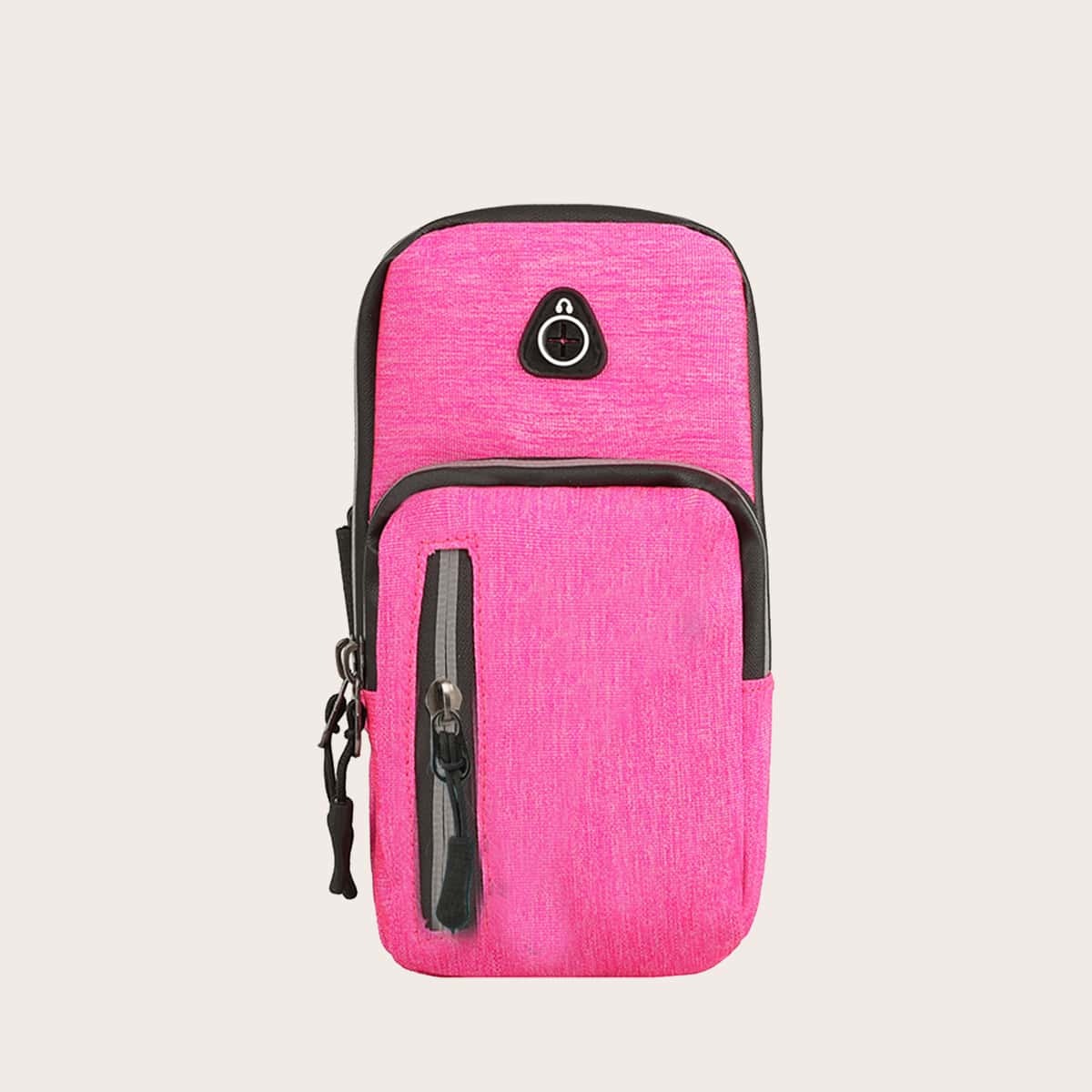 

Contrast Trim Sports Arm Bag, Watermelon pink