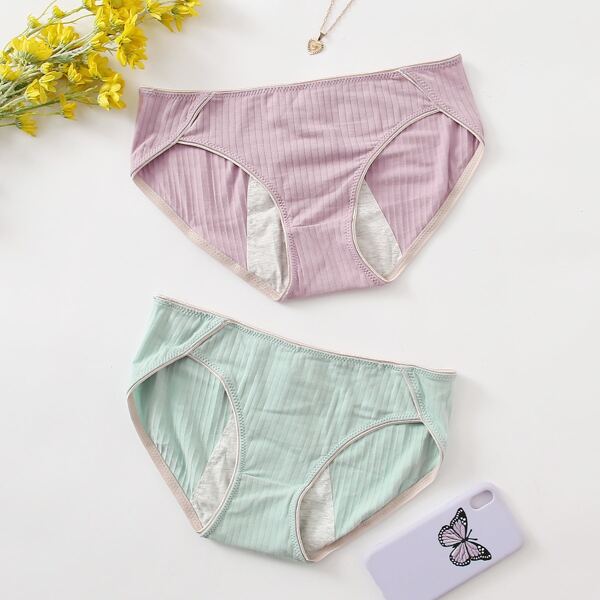 

2pack Plus Rib Panty Set, Multicolor