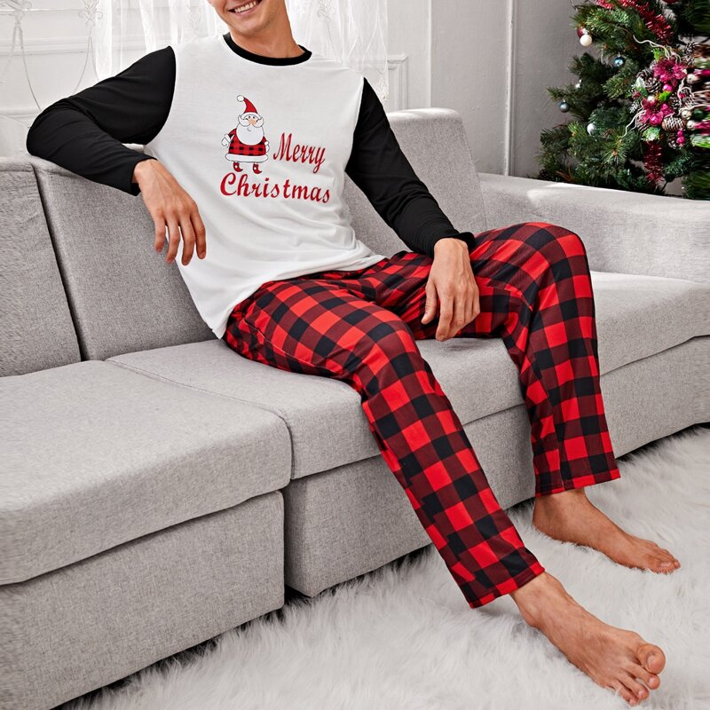 

Guys Christmas Print PJ Set, Multicolor