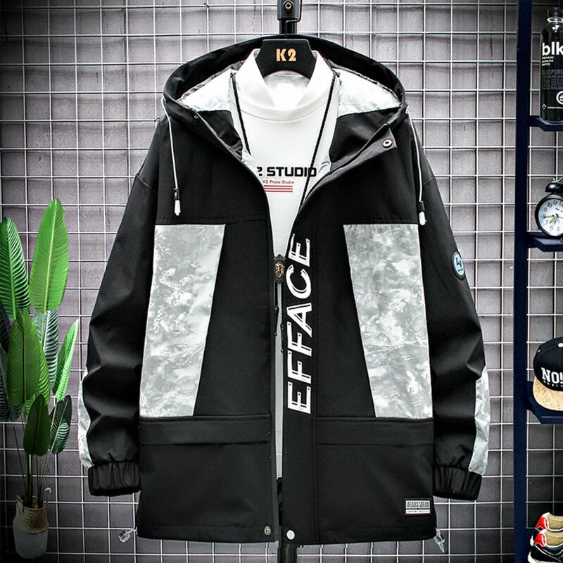 

Guys Letter Drawstring Zip Up Jacket, Multicolor