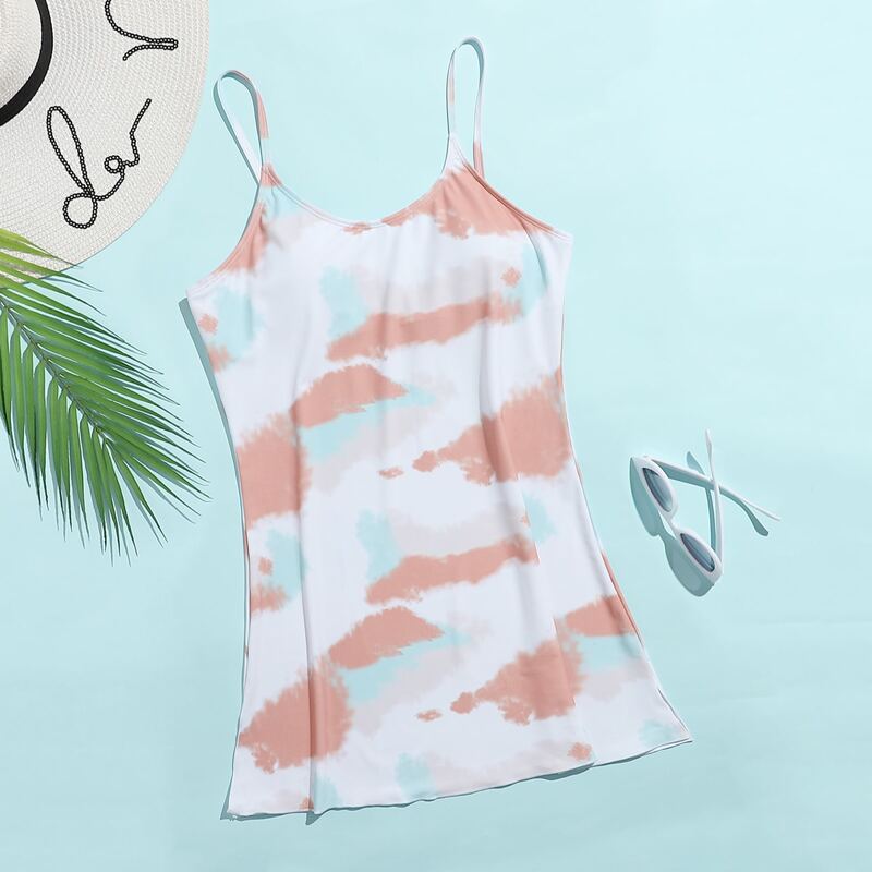 

Tie Dye Cami Swim Dress, Multicolor