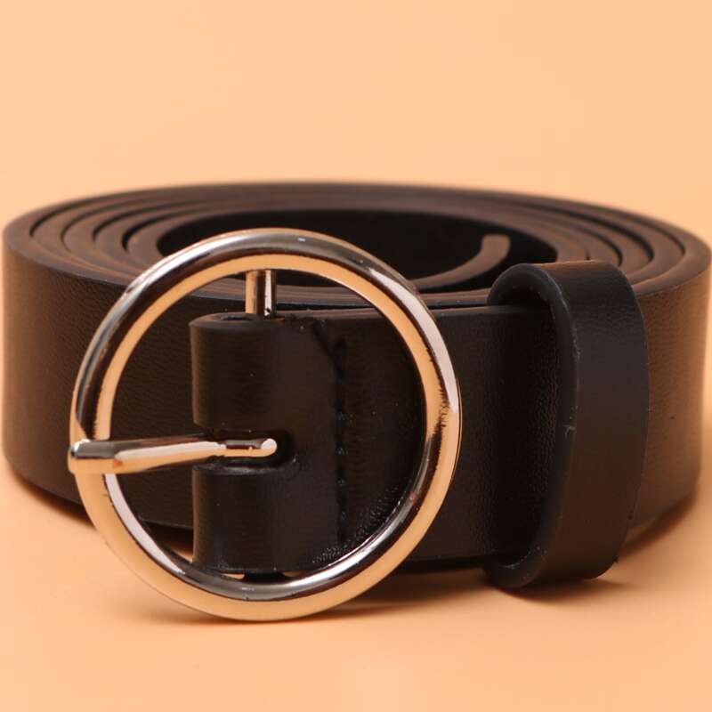

Circle Buckle Belt, Black