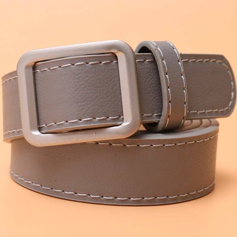 

Square Buckle Belt, Grey