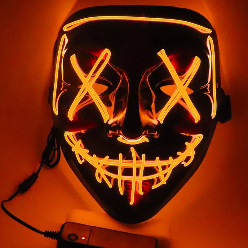 

Halloween Skeleton Luminous Mask, Orange