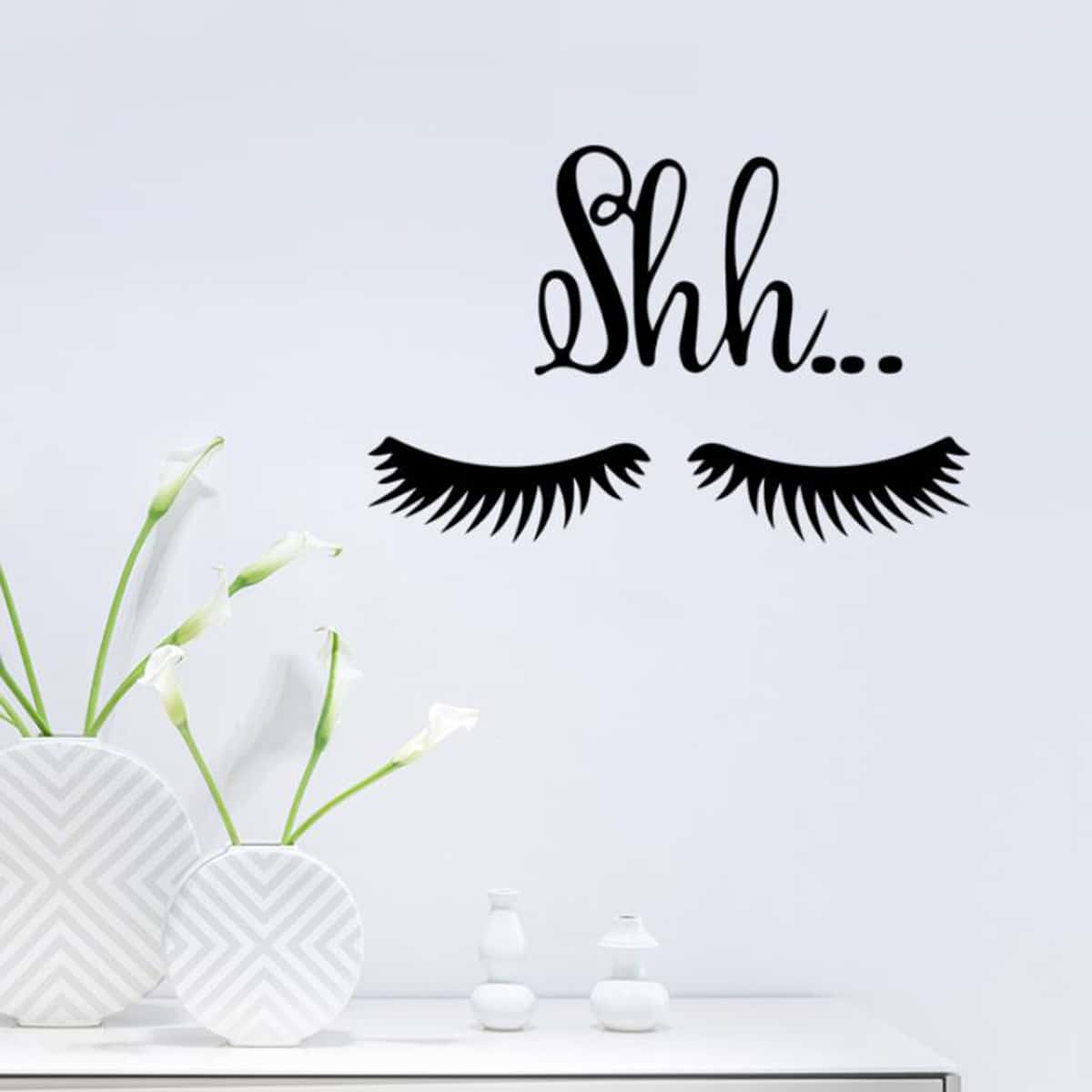 

Eyelash Graphic Wall Sticker, Black