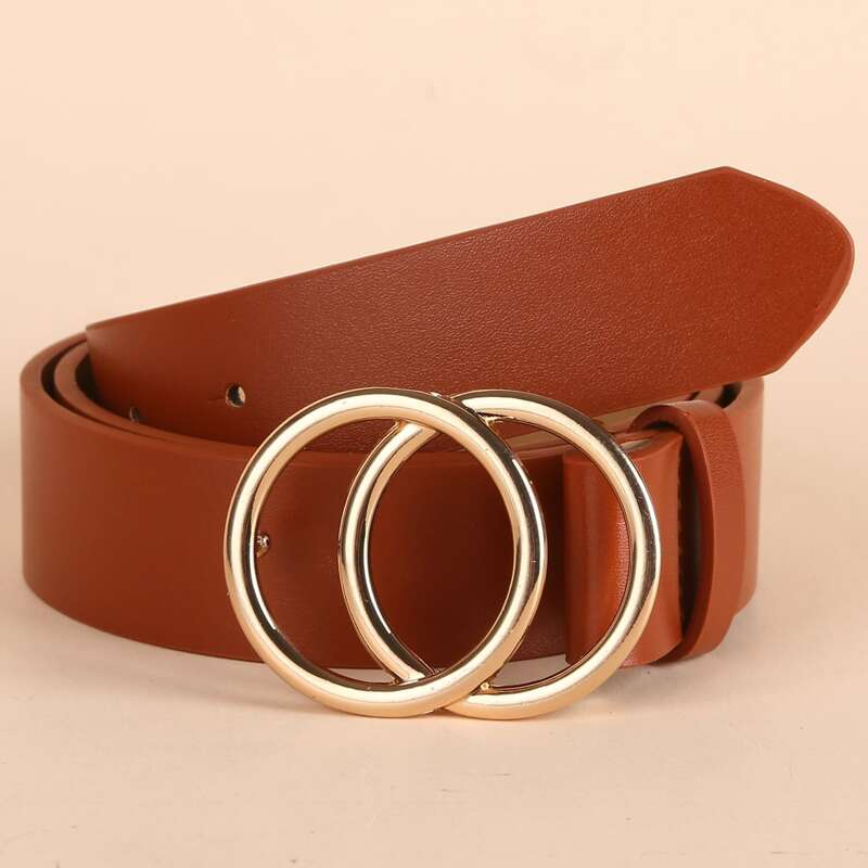 

Double O-ring Buckle Belt, Brown