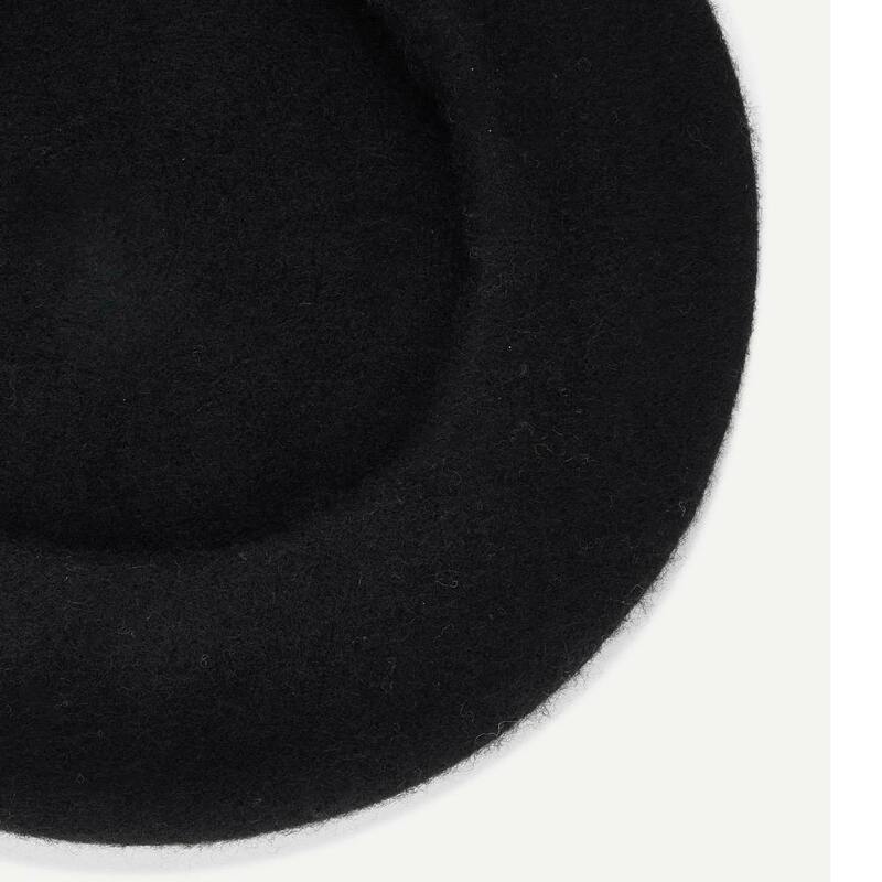 

Solid Plain Beret, Black