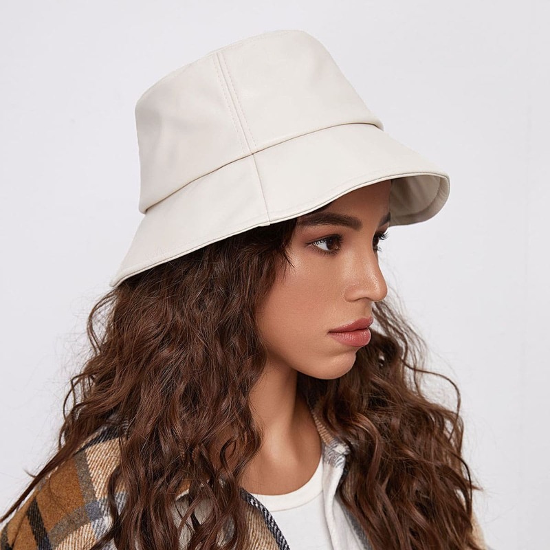 

Plain Bucket Hat, White