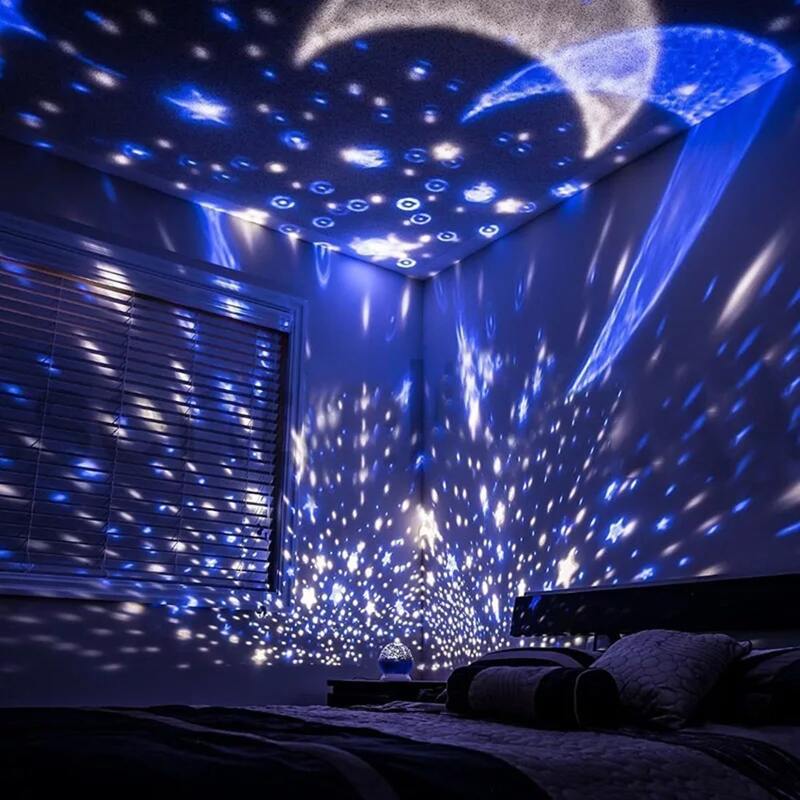 

1pc Moon & Light LED Projection Light, Multicolor