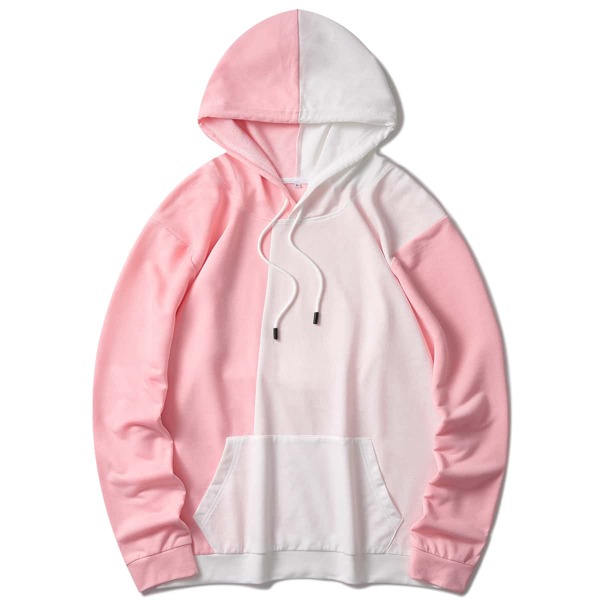 

Men Color Block Kangaroo Pocket Drawstring Hoodie, Multicolor
