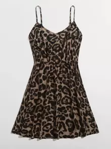 SHEIN Unity Leopard Slip Dress