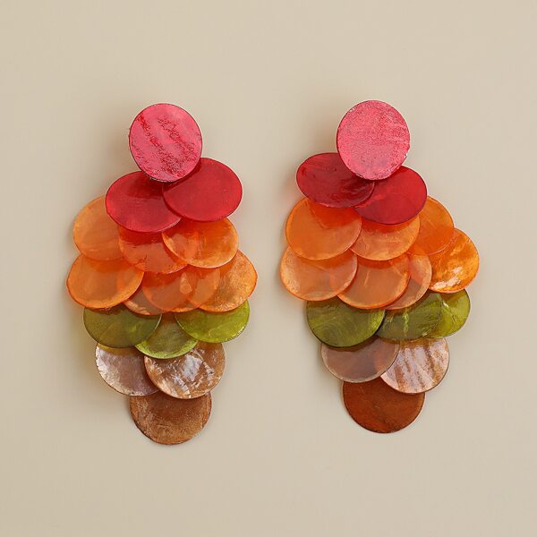 

Round Tassel Design Earrings, Multicolor
