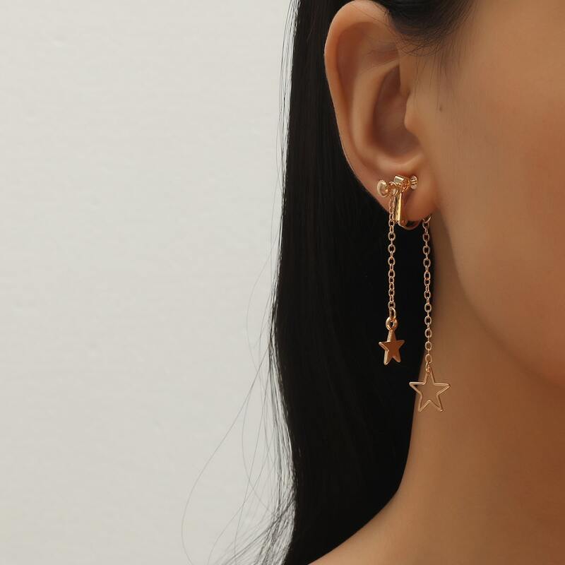 

Star Tassel Drop Earrings, Gold