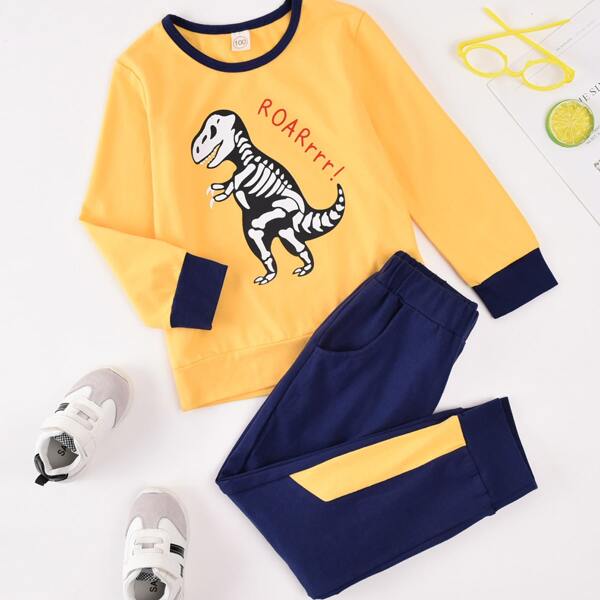 

Toddler Boys Cartoon Graphic Sweatshirt & Sweatpants, Multicolor