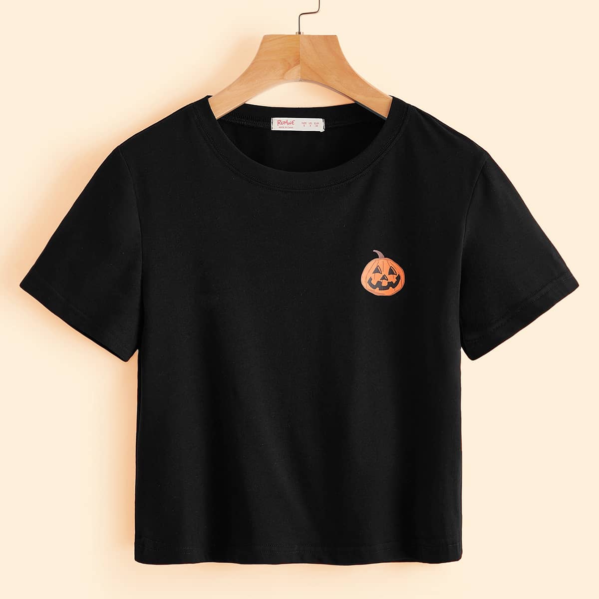 

Pumpkin Graphic Tee, Black