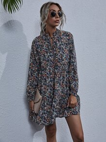 SHEIN LUNE 小碎花圖案娃娃洋裝 - 彩色 - 查看 3