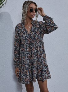 SHEIN LUNE 小碎花圖案娃娃洋裝 - 彩色 - 查看 6