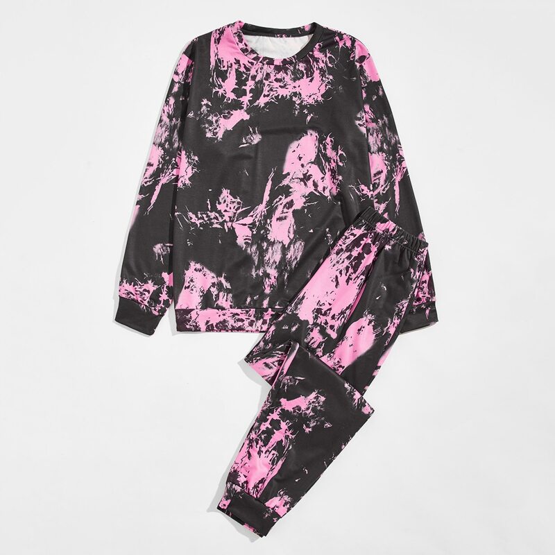 

Guys Tie Dye Sweatshirt & Sweatpants, Multicolor