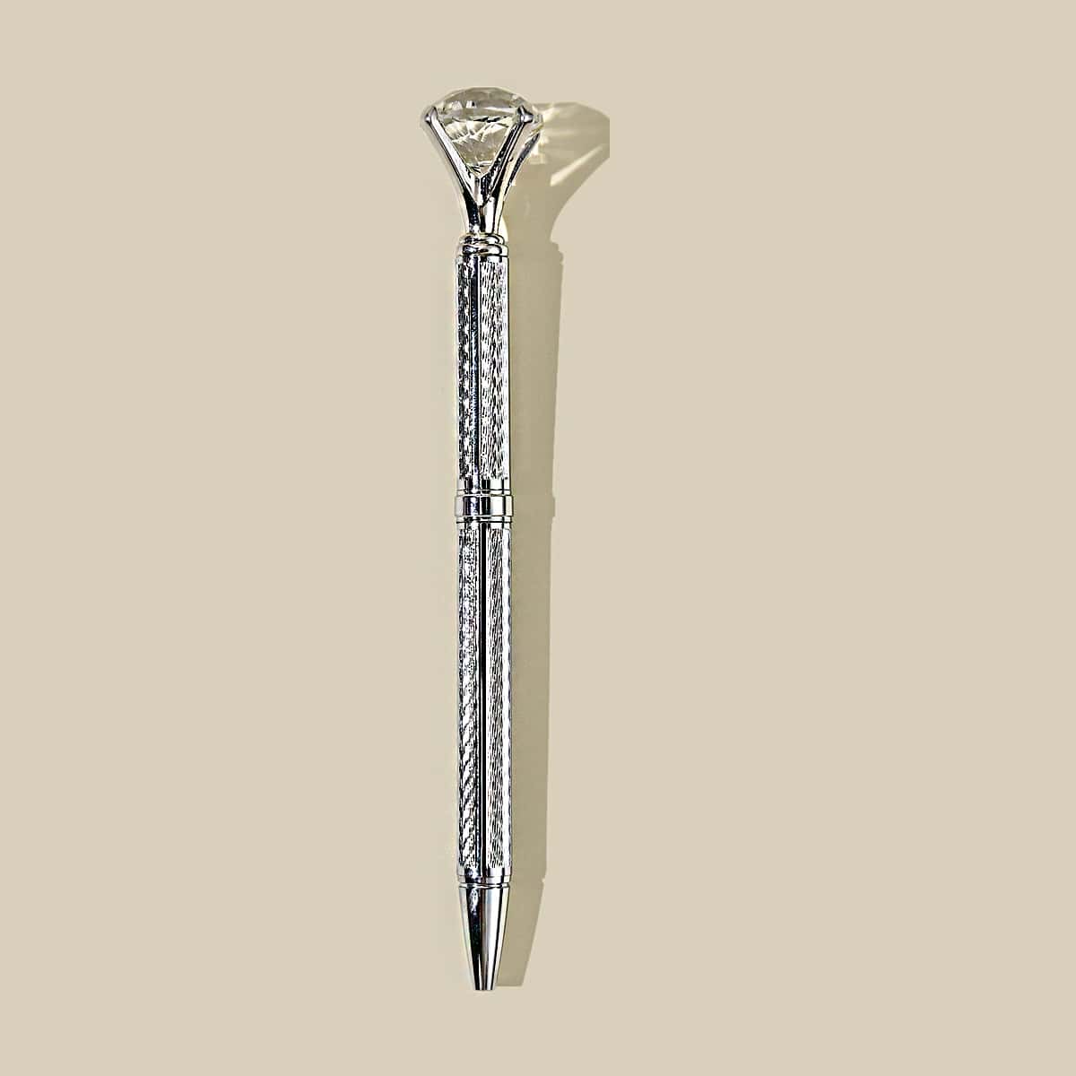 

1pc Diamond Decor Ballpoint Pen, Black