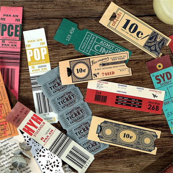 

1pack Ticket Design Random Memo Pad, Multicolor