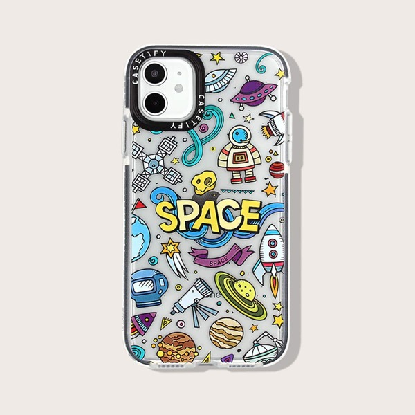 

Прозрачный чехол для iPhone с рисунком, Многоцветный