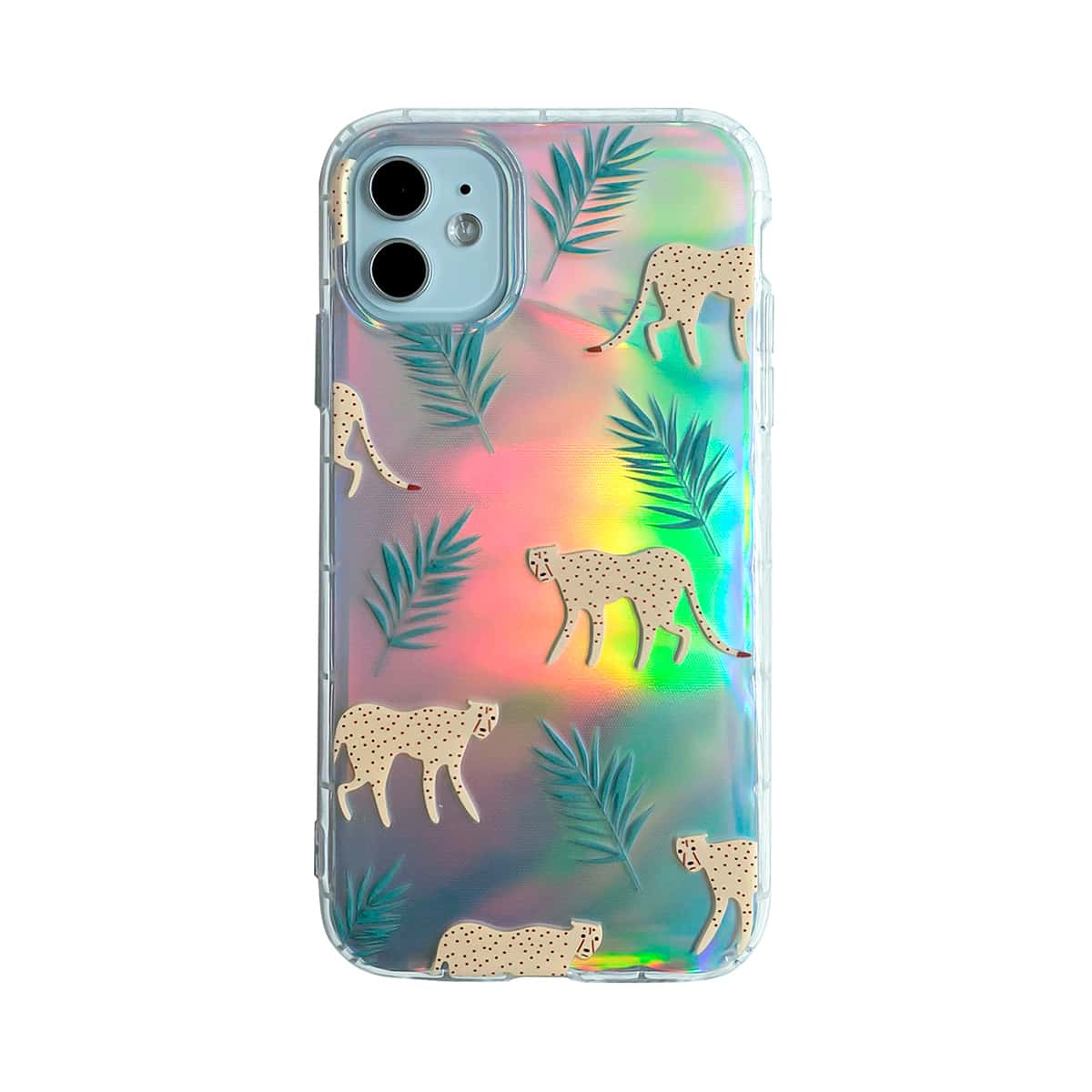 

Leopard & Plants Laser iPhone Case, Multicolor