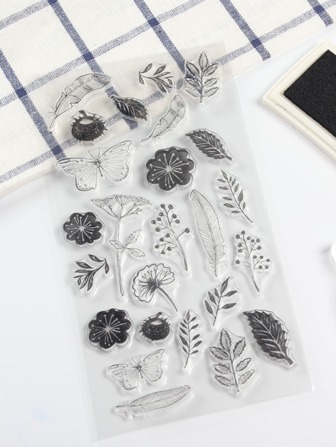 ختم شفاف نمط زهر طقم واحد