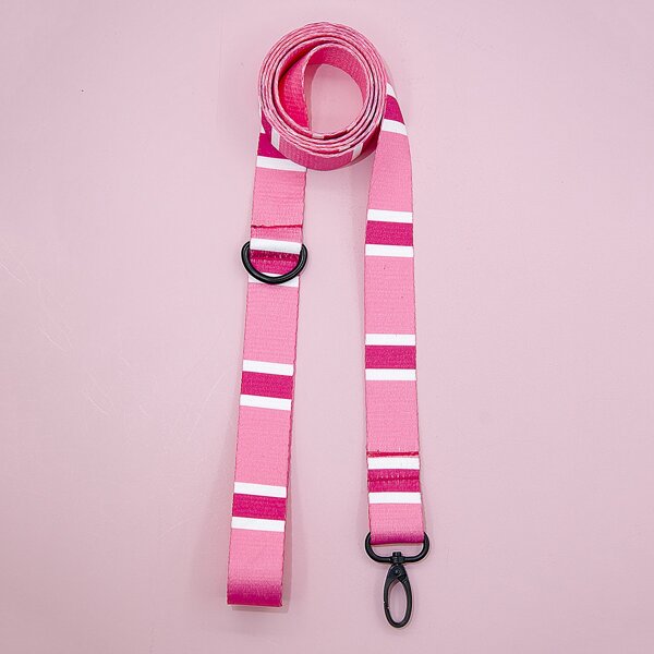 

Striped Dog Leash, Pink