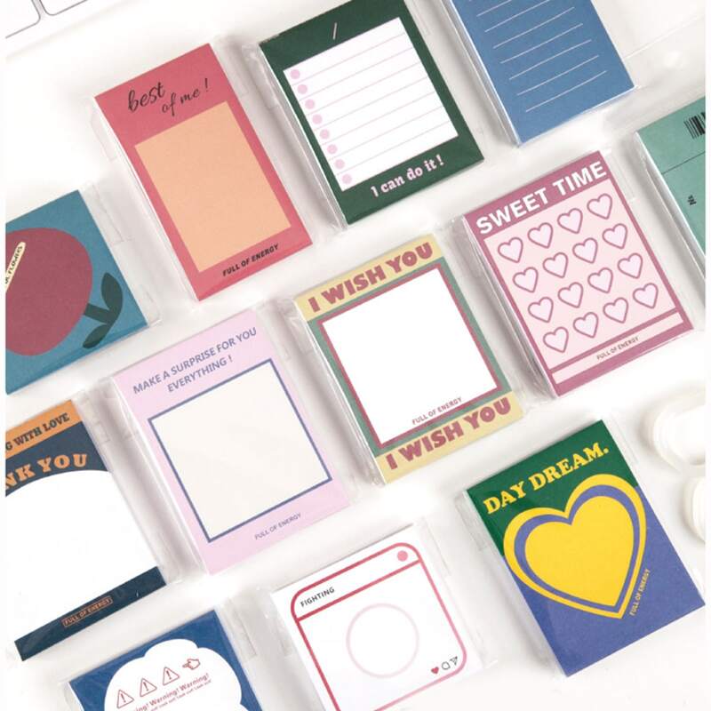 

1pc Random Pattern Memo Pad, Multicolor