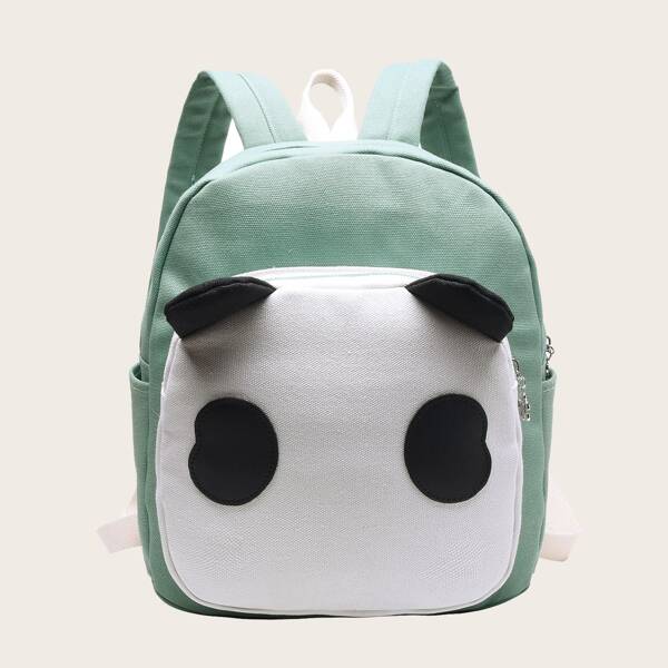 

Girls Cartoon Decor Backpack, Green