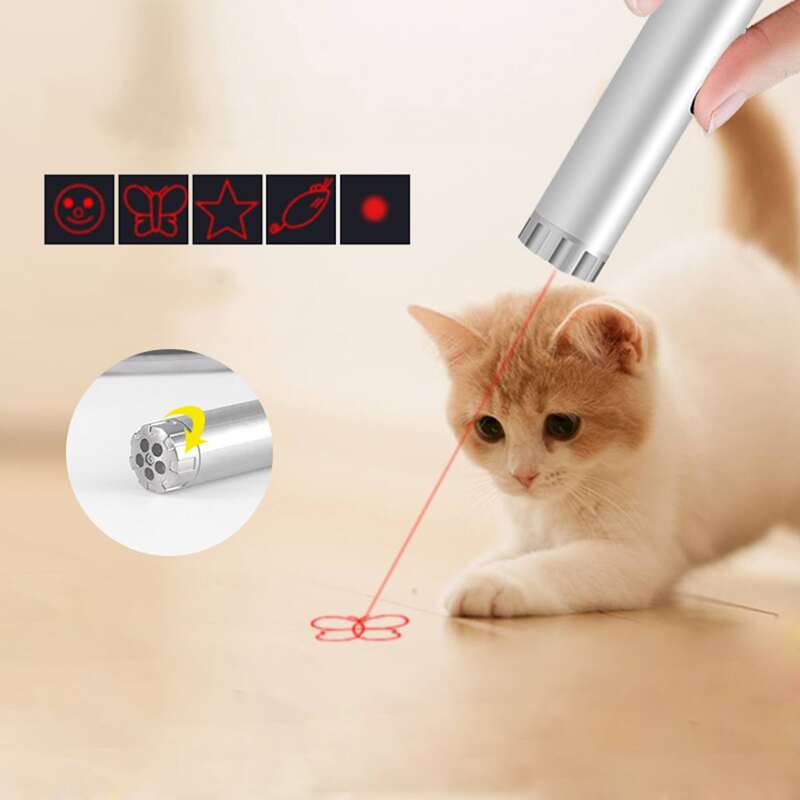 

Rotatable Cat Laser Exerciser, Silver