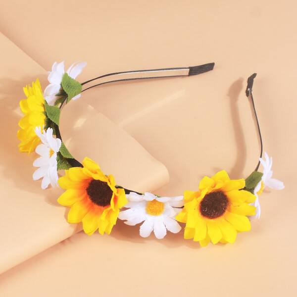 

Toddler Girls Flower Decor Hair Hoop, Multicolor