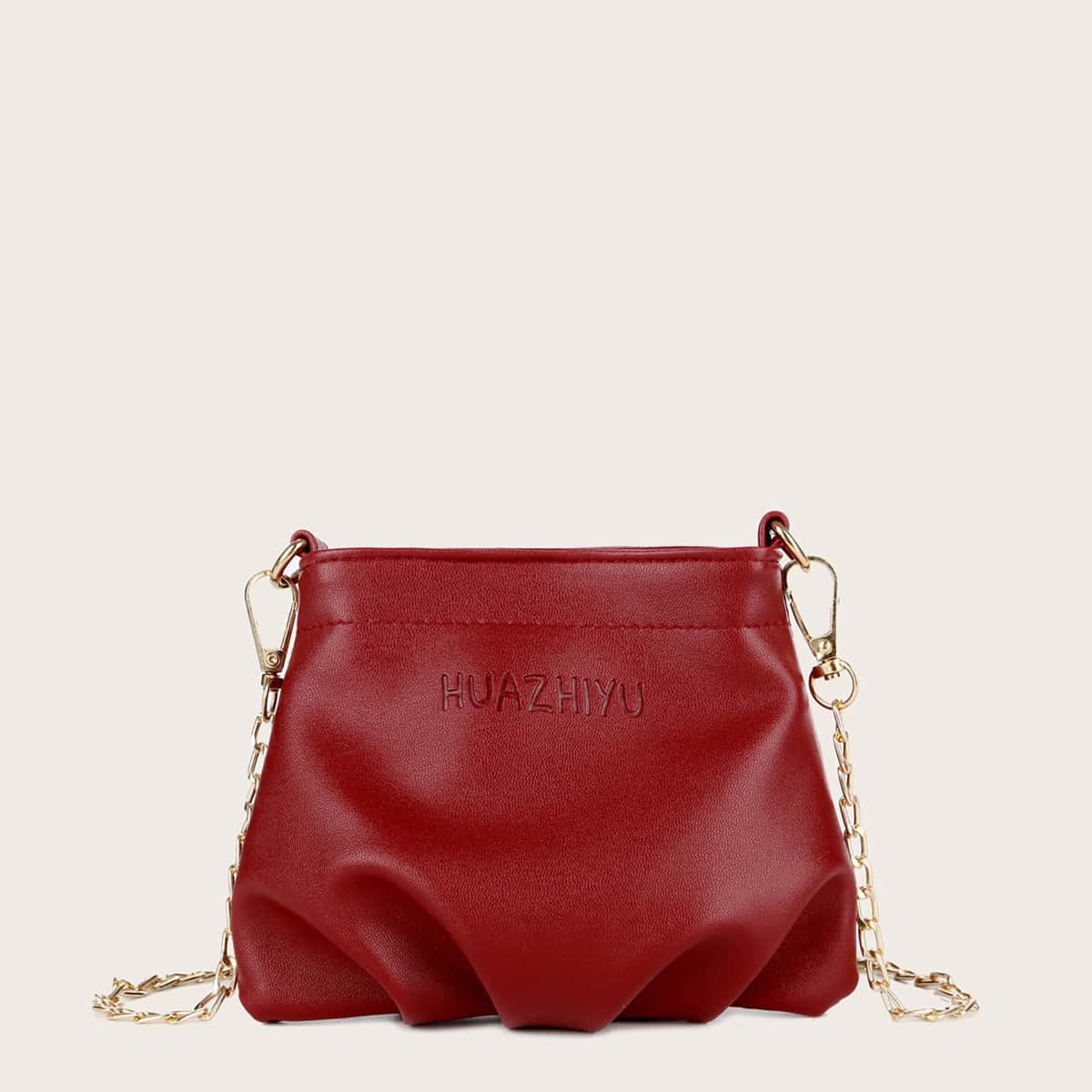 

Mini Chain Crossbody Bag, Burgundy