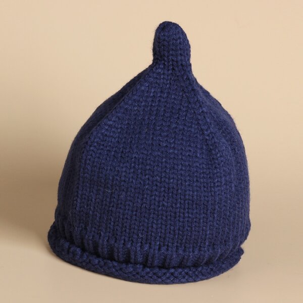 

Toddler Kids Plain Knit Beanie, Navy blue