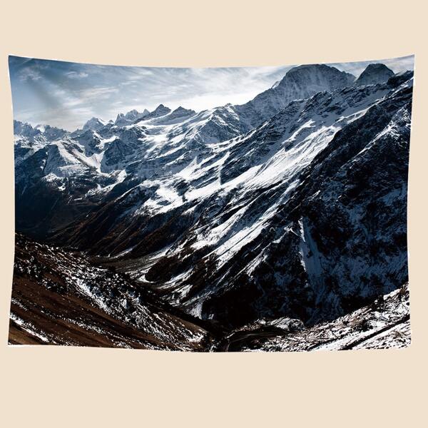 

Snow Mountain Print Tapestry, Multicolor