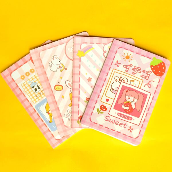 

1pack Cartoon Graphic Cover Random Notebook, Multicolor