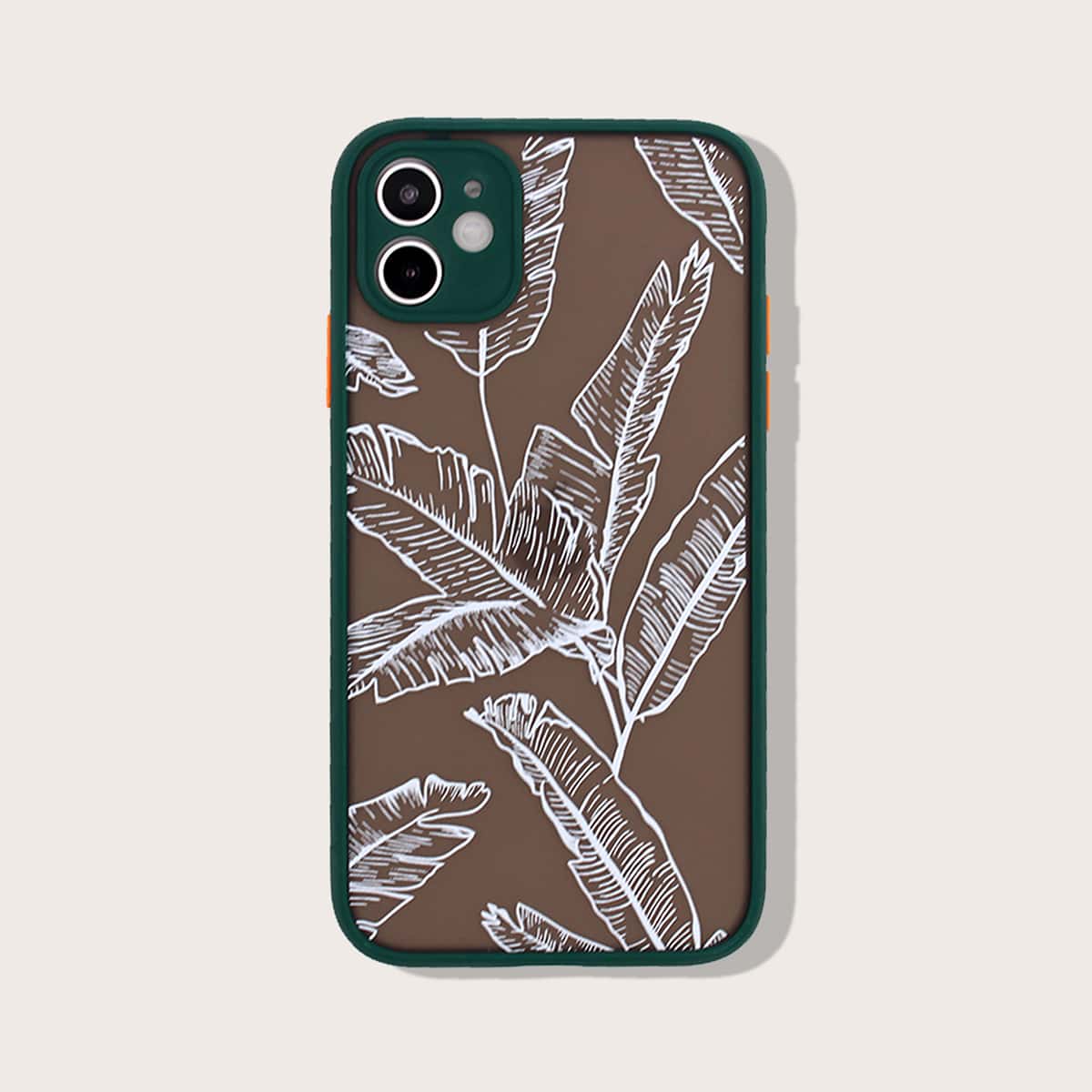 

Plants Pattern Contrast Frame iPhone Case, Multicolor