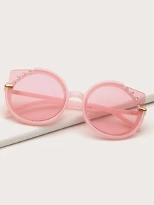 女孩水鑽裝飾太陽眼鏡