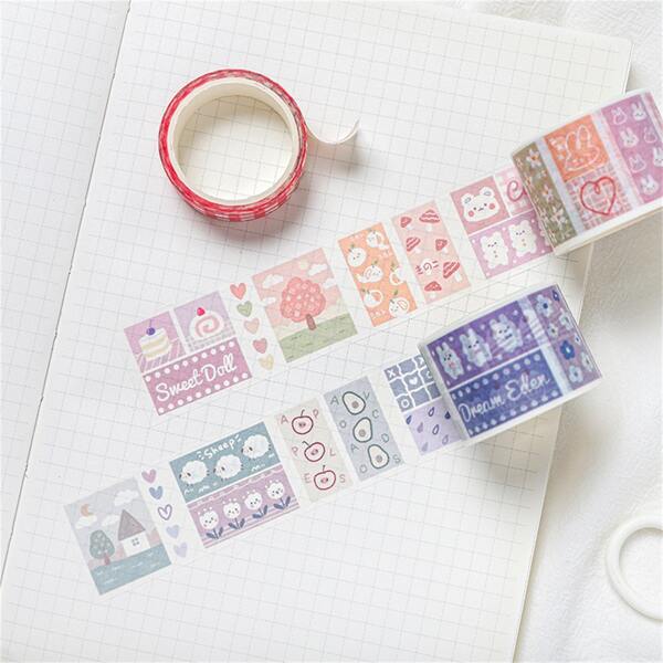 

1roll Mixed Pattern Random Decorative Tape, Multicolor