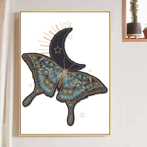 

Butterfly Print Wall Painting Without Frame, Multicolor