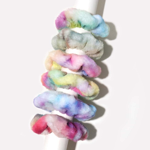 

6pcs Toddler Girls Tie Dye Pattern Scrunchie, Multicolor
