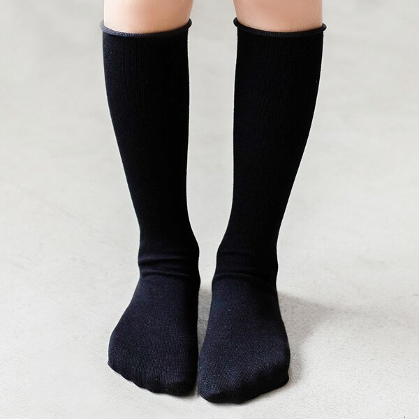 

Toddler Girls Plain Knee Socks, Black