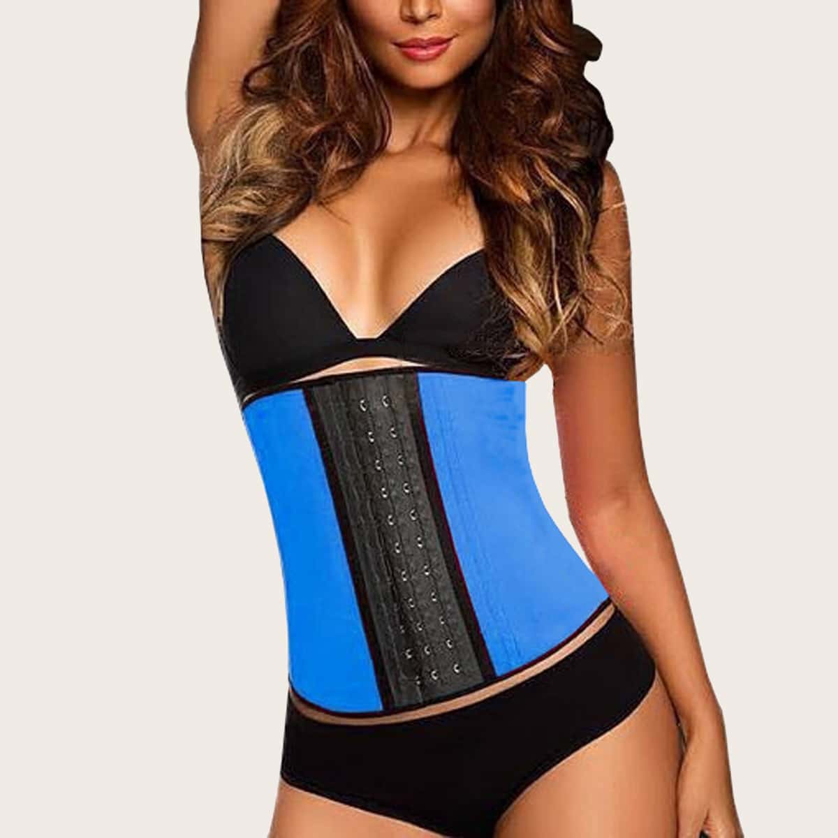 

1pc Colorblock Corset, Blue
